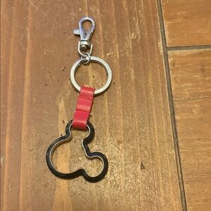 Red Leather Mickey Mouse Keychain